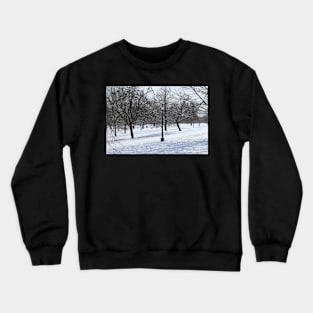 Snowy Park Landscape Crewneck Sweatshirt